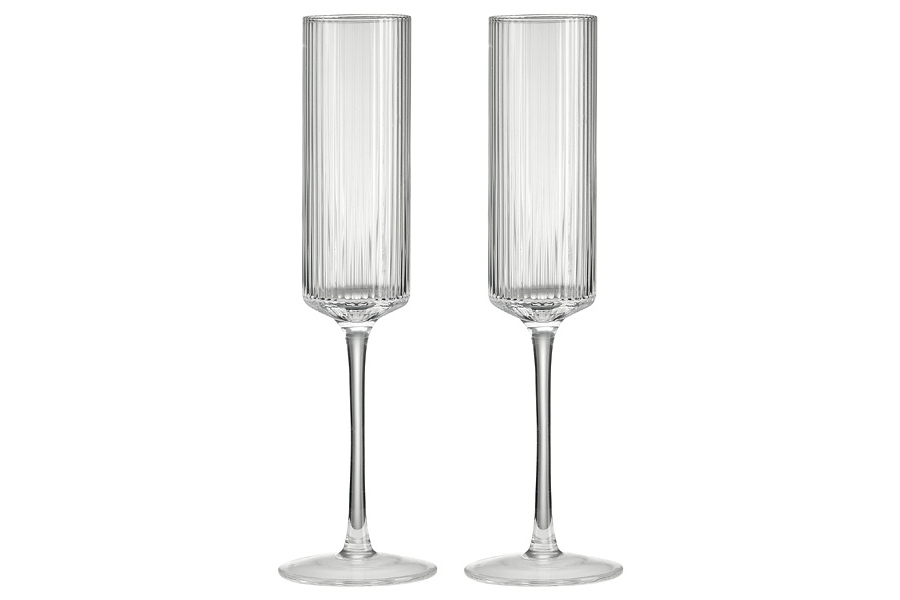 Набор бокалов для шампанского Modern Classic, 200 мл, 4,5 см, 25 см, Хрустальное стекло, Pozzi Milano 1876, Италия