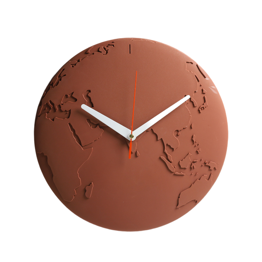 Часы настенные World Wide Waste brown, 31 см, Пластик, Qualy, Таиланд, World Waste