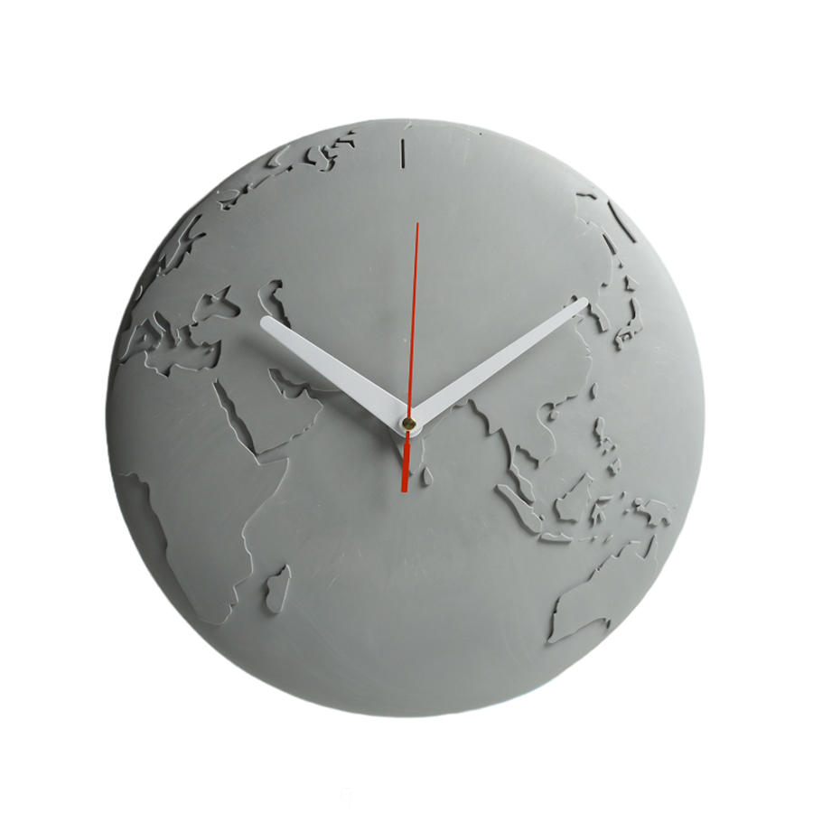 Часы настенные World Wide Waste gray, 31 см, Пластик, Qualy, Таиланд, World Waste