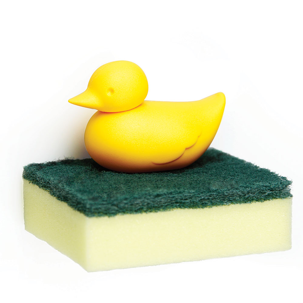 Держатель для губки Duck, 9х5 см, 9 см, Пластик, Qualy, Таиланд