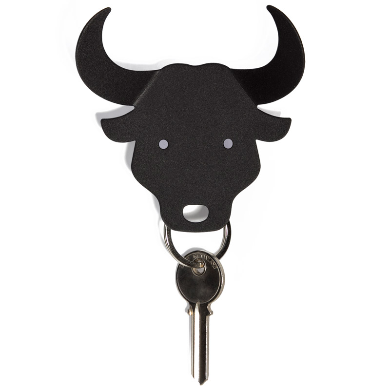 Держатель для ключей и аксессуаров Bull, 9х9 см, Металл, Qualy, Таиланд