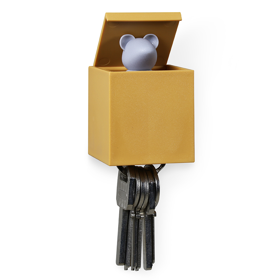 Держатель для ключей Lucky Mouse Key, 5х5 см, 5 см, Пластик, Qualy, Таиланд
