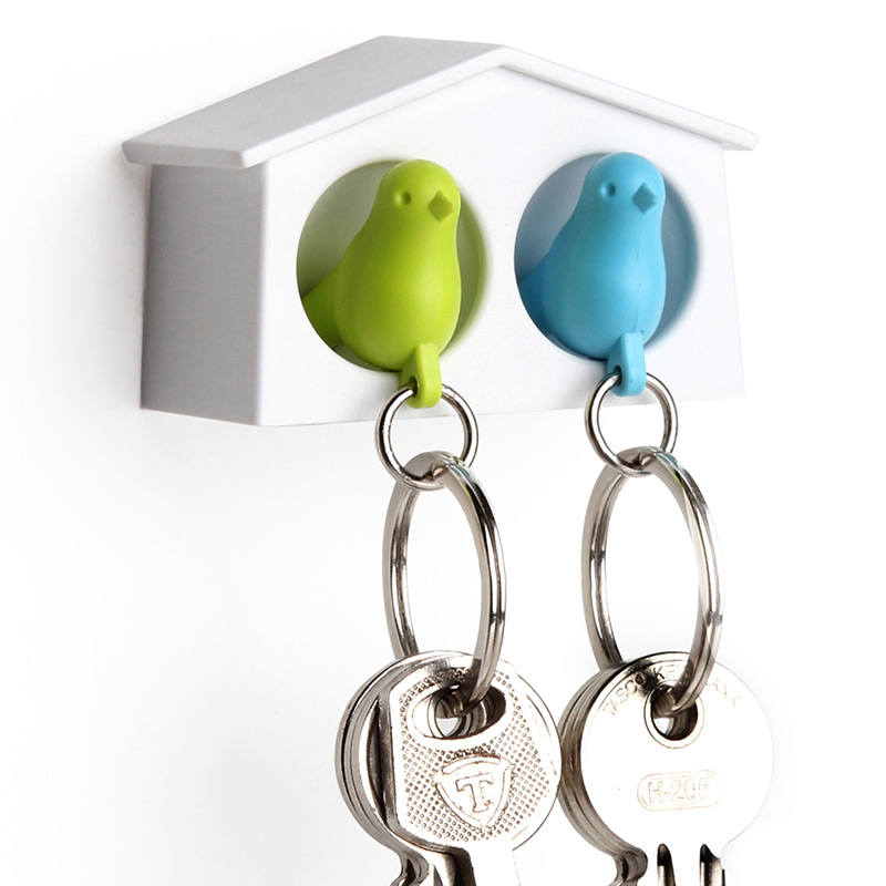 Держатель и брелок для ключей mini Sparrow, 6х4 см, 4 см, Пластик, Qualy, Таиланд