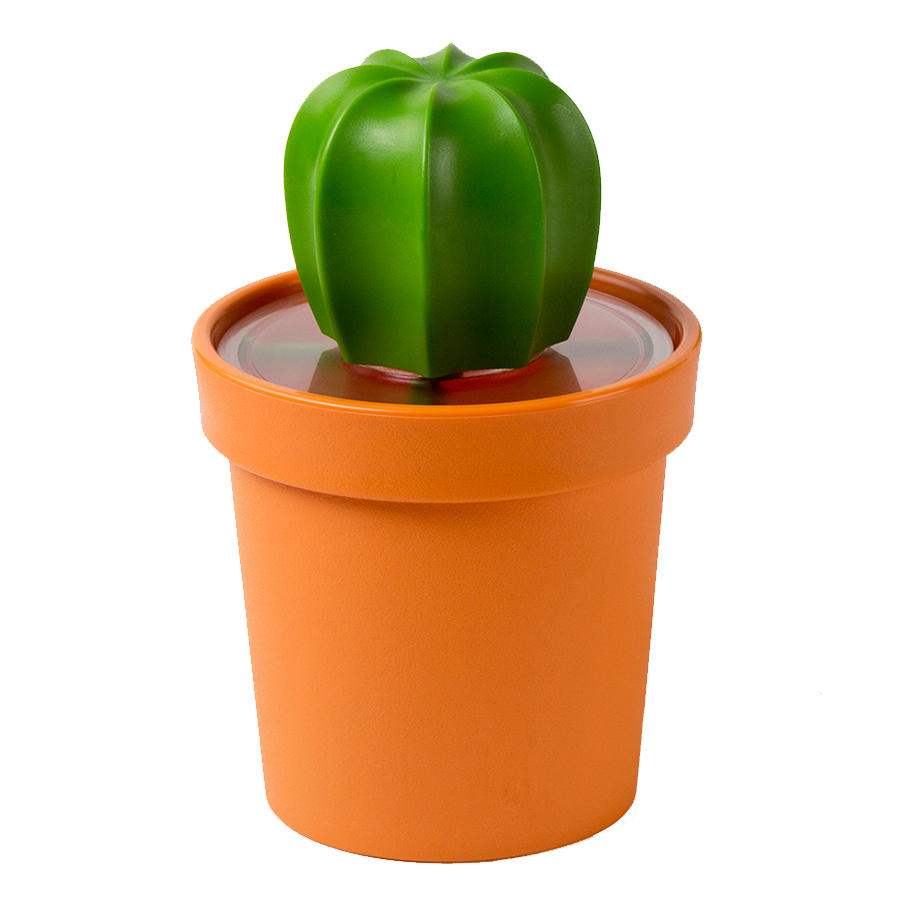 Емкость для хранения Cactus orange, 10 см, 15 см, Пластик, Qualy, Таиланд, Cactus