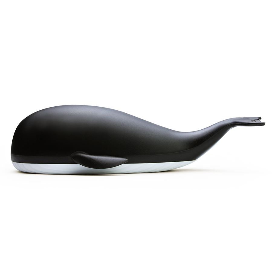 Открыватель для бутылок Moby Whale black, 13х6 см, 4 см, Пластик, Qualy, Таиланд