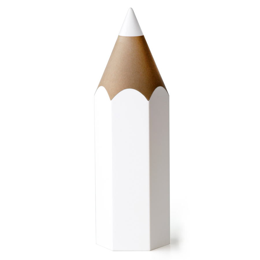 Подставка для карандашей Dinsor white, 9 см, 29 см, Дерево, Пластик, Qualy, Таиланд