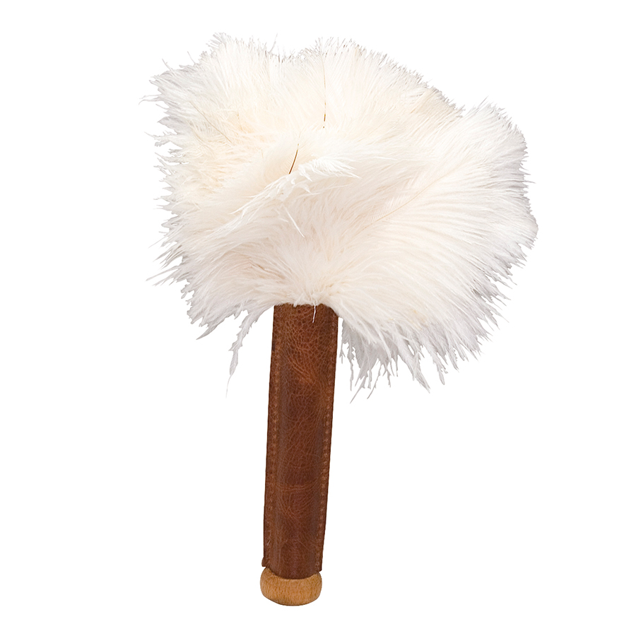 Щётка светлая Ostrich feather, 21 см, 10 см, Дерево, Кожа, Перо, Redecker