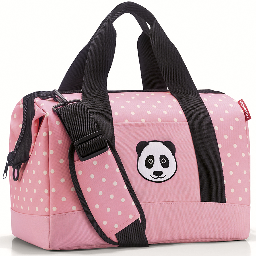 Сумка детская Allrounder M panda dots pink, 34х25 см, 18 мл, 40 см, Полиэстер, Reisenthel, Германия, Panda dots pink