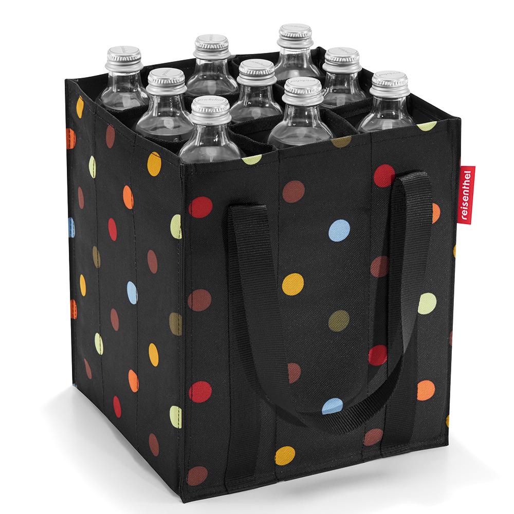 Сумка-органайзер для бутылок Bottlebag Multi dots, 24х24 см, 28 см, Полиэстер, Reisenthel, Германия