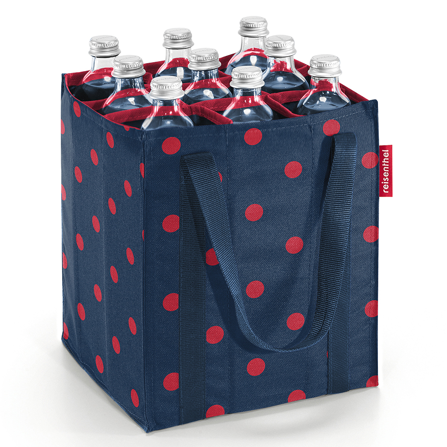 Сумка-органайзер для бутылок Bottlebag mixed dots red, 25x25 см, 27 см, Полиэстер, Reisenthel, Германия