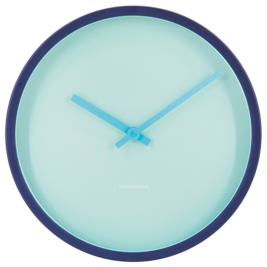 Часы настенные Aqua, 30 см, Пластик, Стекло, Алюминий, Remember, Германия
