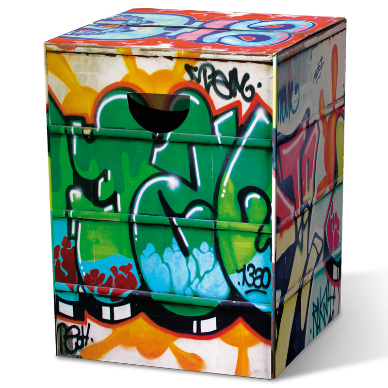 Табурет картонный сборный Graffiti, 33х33 см, 44 см, Картон, Remember, Германия