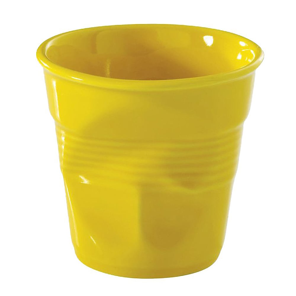 Стакан-мини Froisses Yellow, 6,5 см, 6 см, 80 мл, Фарфор, Revol, Франция, Froisses