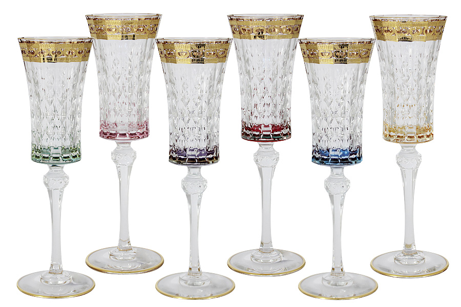 Набор бокалов для шампанского Colored Florence, 150 мл, Стекло, Same, Италия