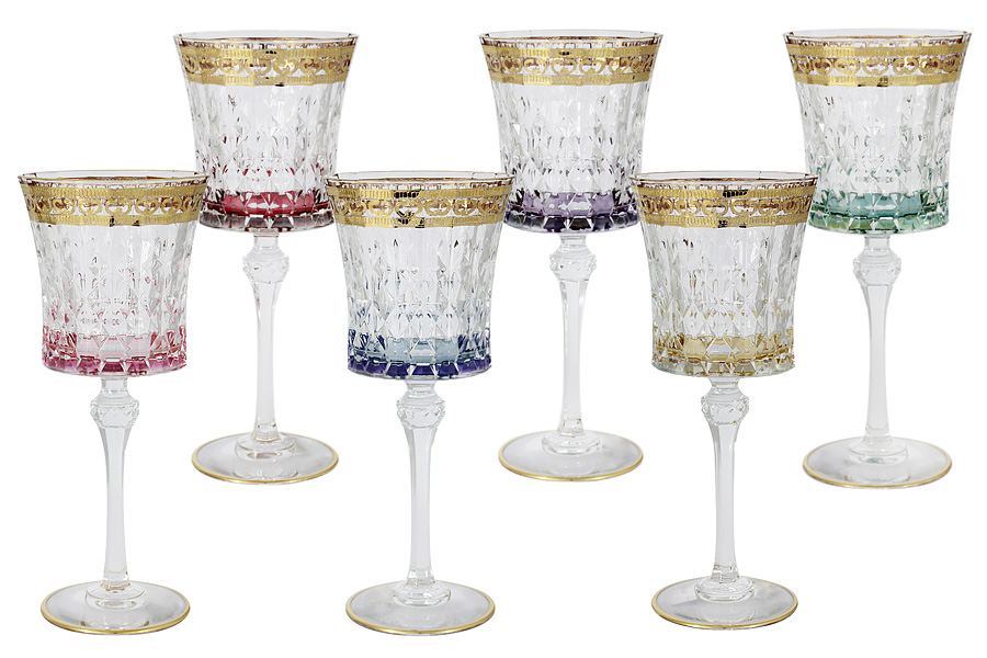 Набор бокалов для вина Color Florence, 270 мл, Хрустальное стекло, Same, Италия
