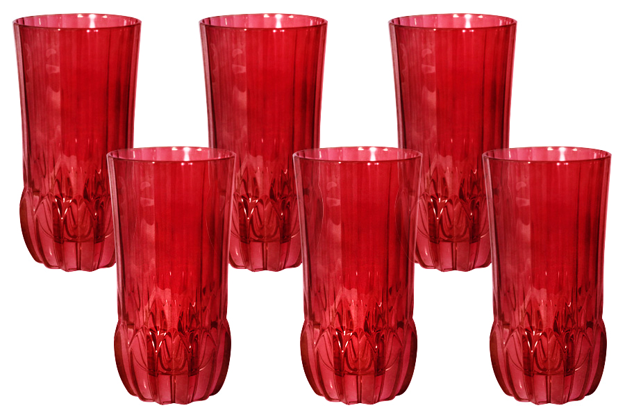 Набор стаканов Adagio red, 350 мл, Стекло, Same, Италия