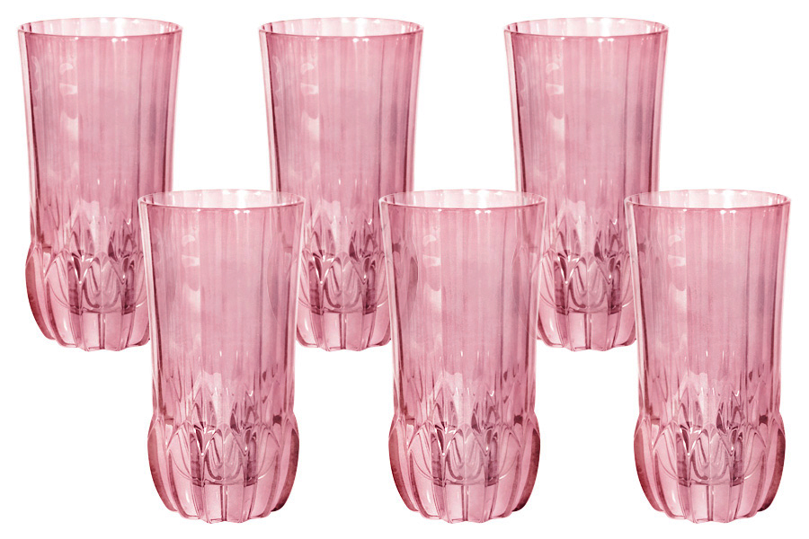 Набор стаканов Adagio pink, 350 мл, Стекло, Same, Италия