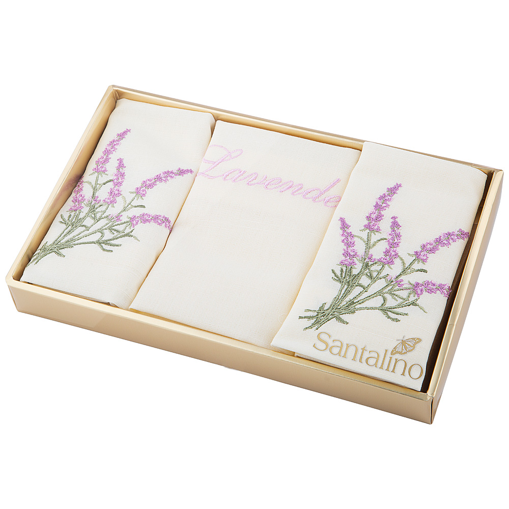 Набоо салфеток Lavender, 3 шт., 40x40 см, Хлопок, Santalino, Россия
