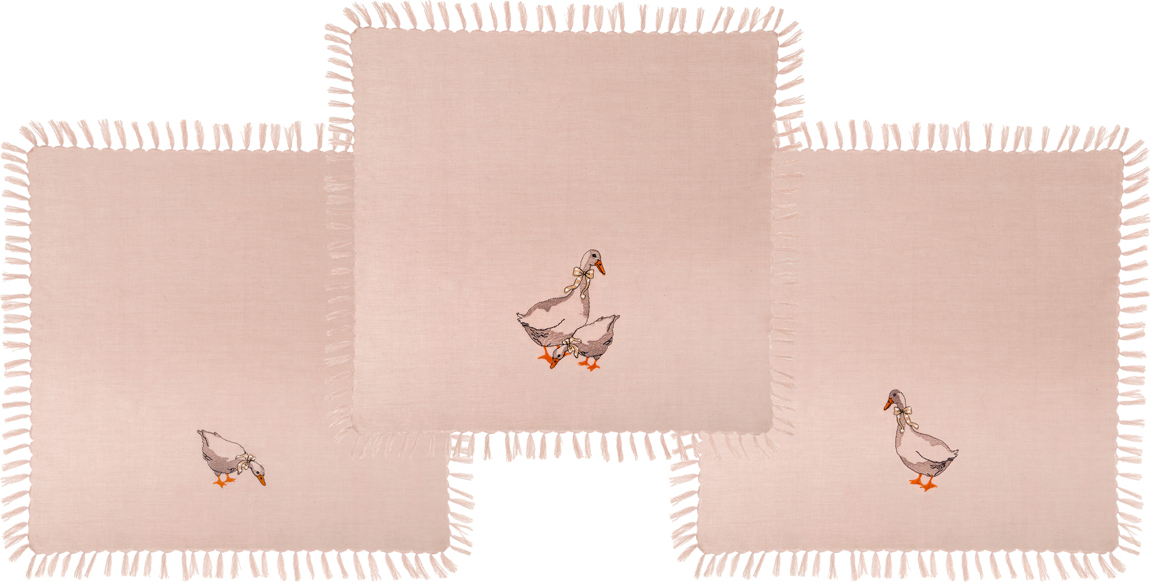   Geese beige, 3 ., 40x40 , , Santalino, , Geese