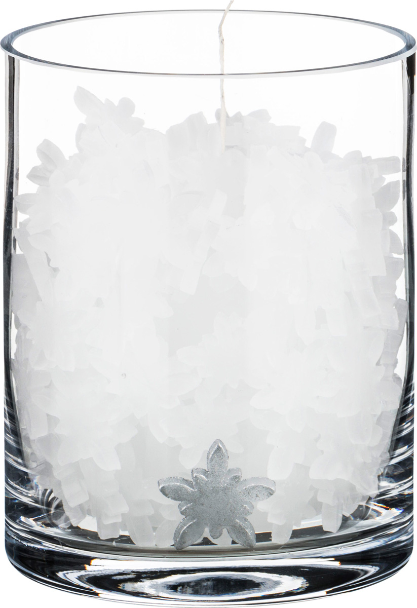 Свеча в стакане Schlittler Edelweiss, 12 см, 15 см, Парафин, SCHLITTLER, Швейцария