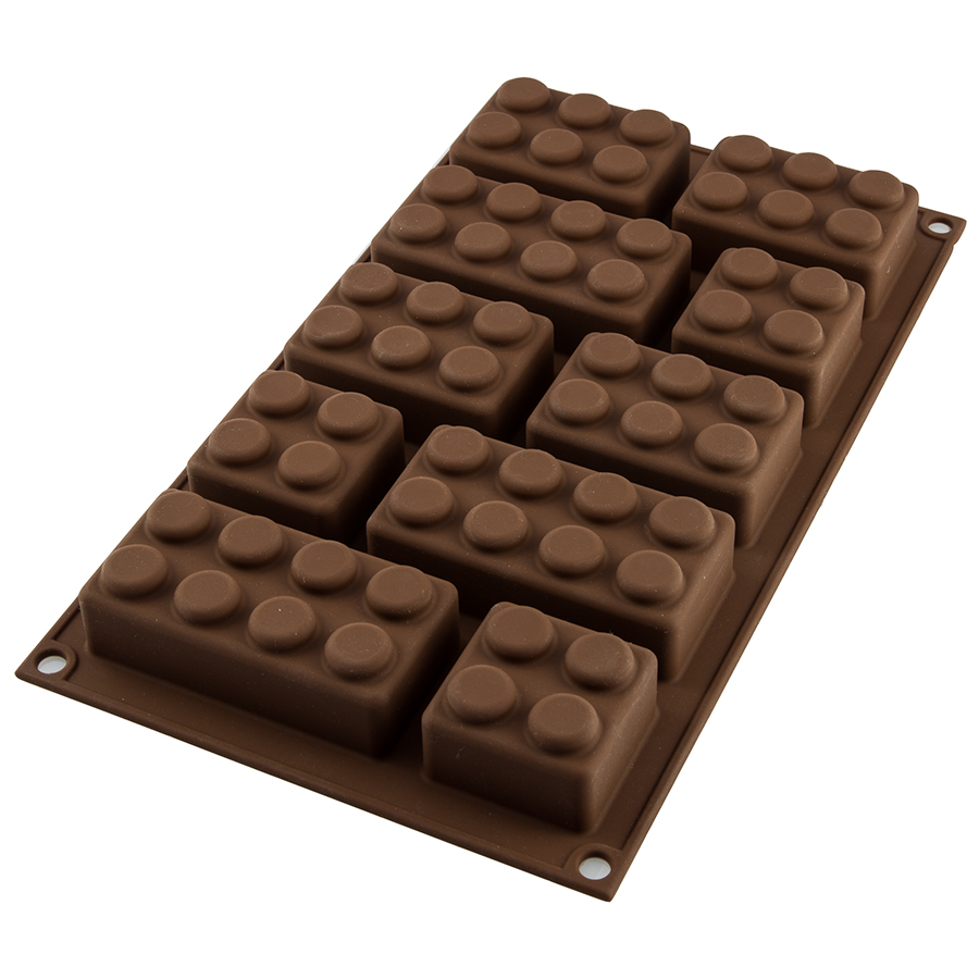 Форма для приготовления конфет Choco Block brown, 34х18 см, 3,5 см, Силикон, Silikomart, Италия