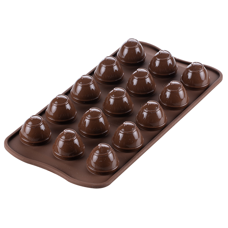Форма для приготовления конфет Choco Spiral brown, 26х13 см, 4 см, Силикон, Silikomart, Италия