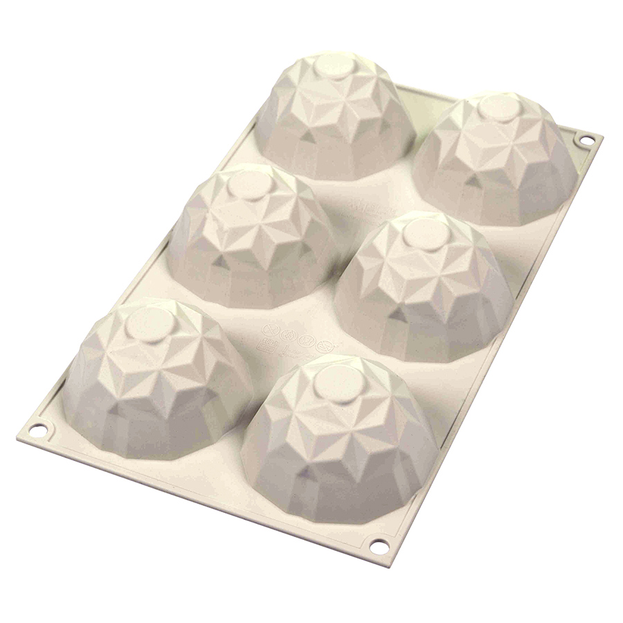 Форма для приготовления пирожных Mini Gemma, 34х18 см, 4 см, Силикон, Silikomart, Италия