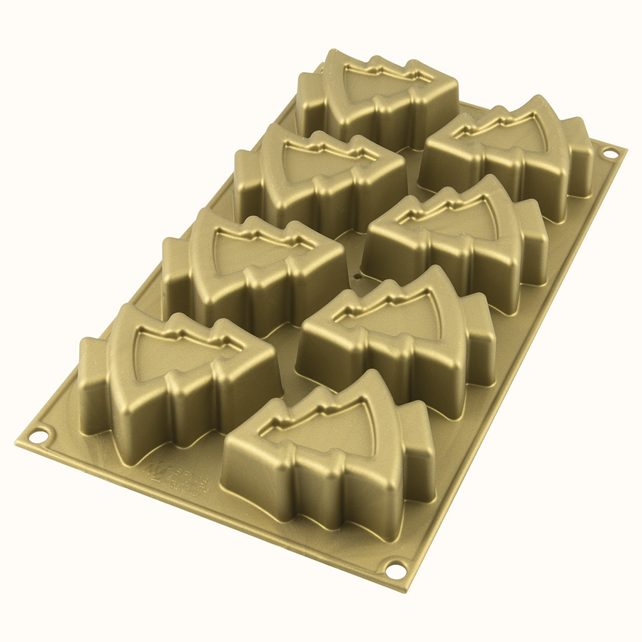 Форма для приготовления пирожных Pino gold, 33х18 см, 3 см, Силикон, Silikomart, Италия