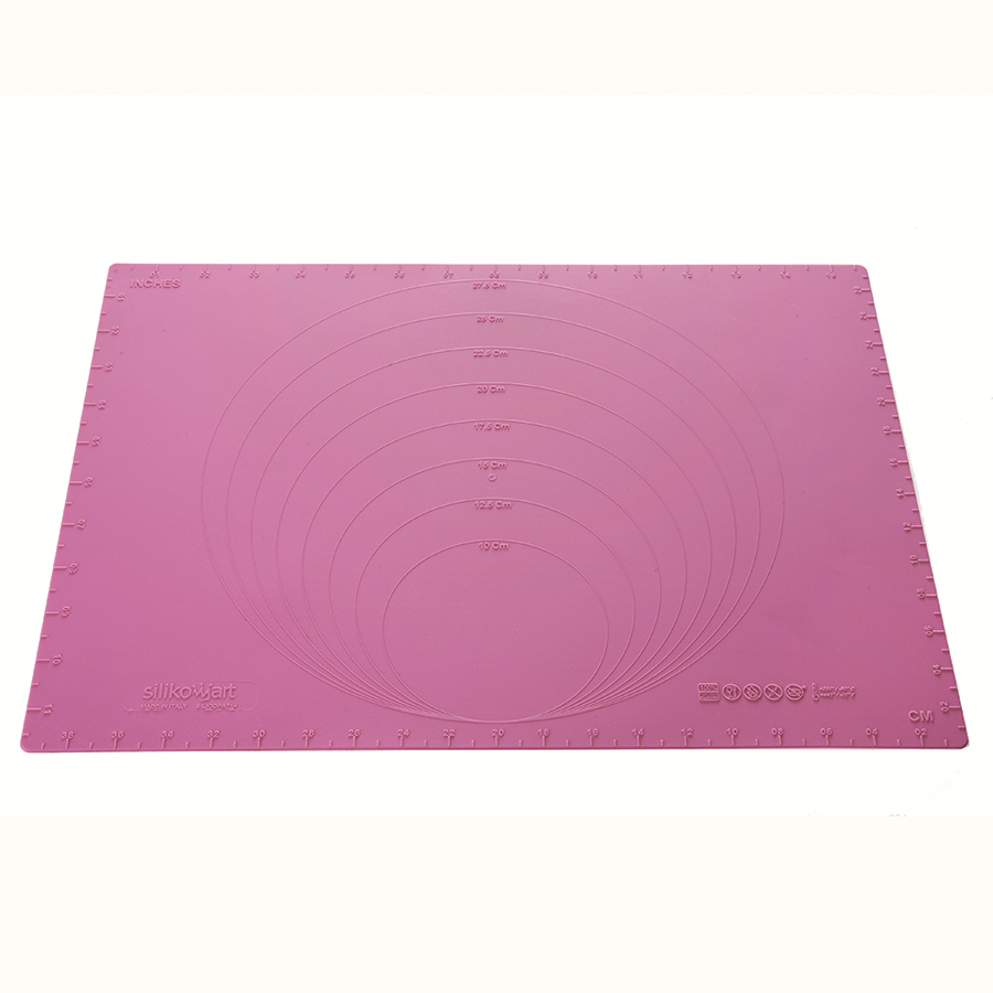 Коврик для приготовления с мерными делениями Pink 40х30, 40х30 см, Силикон, Silikomart, Италия