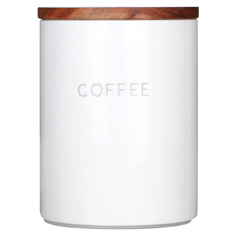 Банка для хранения кофе Wood 1,2, 13 см, 10 см, 1,2 л, Акация, Керамика, Smart Solutions