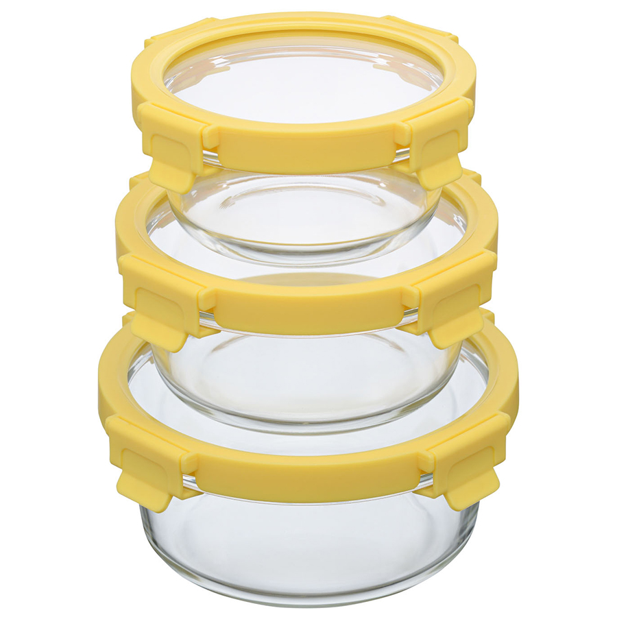    Glass Food circle yellow, 3 ., 1920 , 19 , 950 , , , , Smart Solutions, 