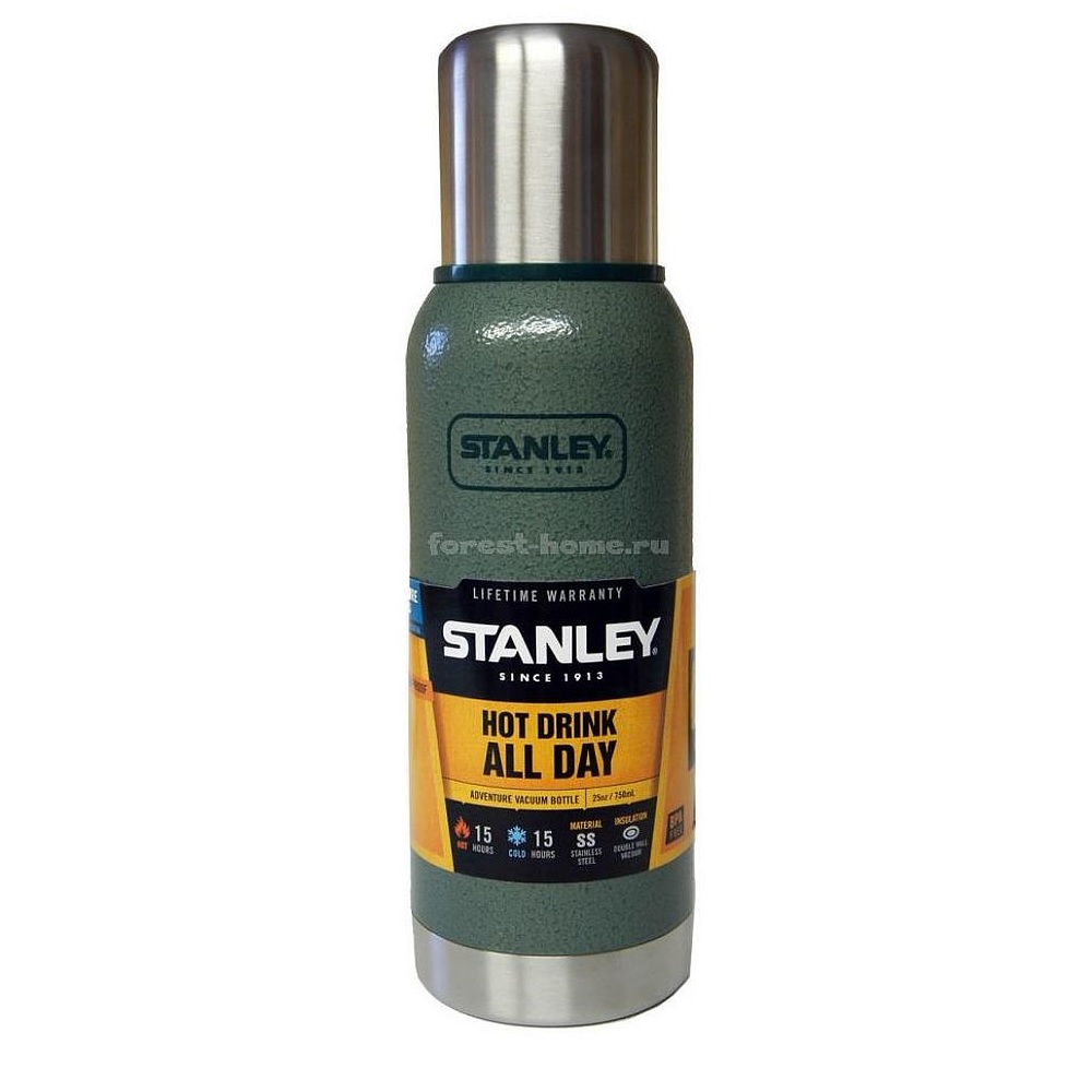 Термос вакуумный Stanley Adventure 750 Green, 750 мл, 8 см, 26,5 см, Нерж. сталь, Stanley, США