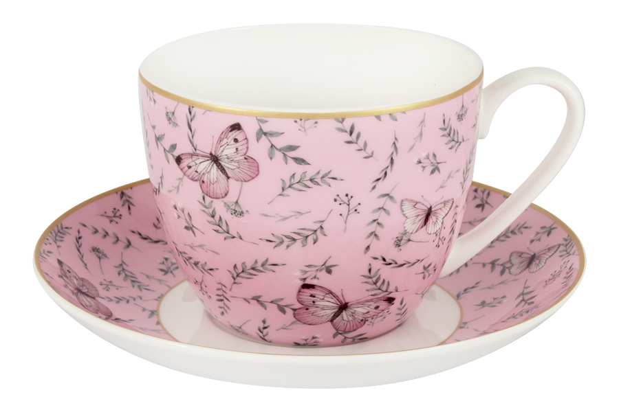 Чайная пара Cameo Pink, 220 мл, Фарфор, The English Mug, Великобритания