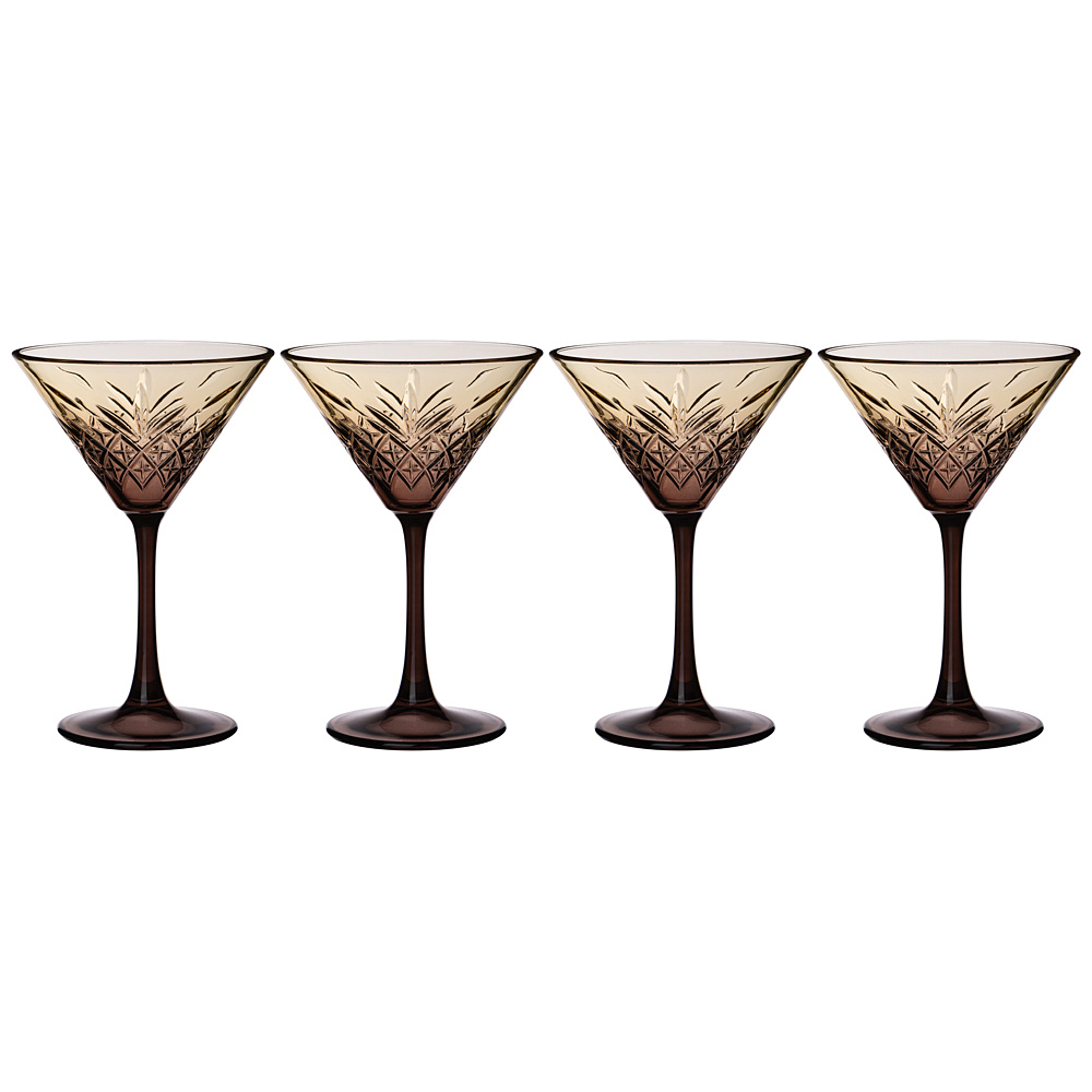Набор бокалов для коктейля Timeless Amber, 4 шт., 230 мл, 17 см, Стекло, TIMELESS, Турция, Timeless glass