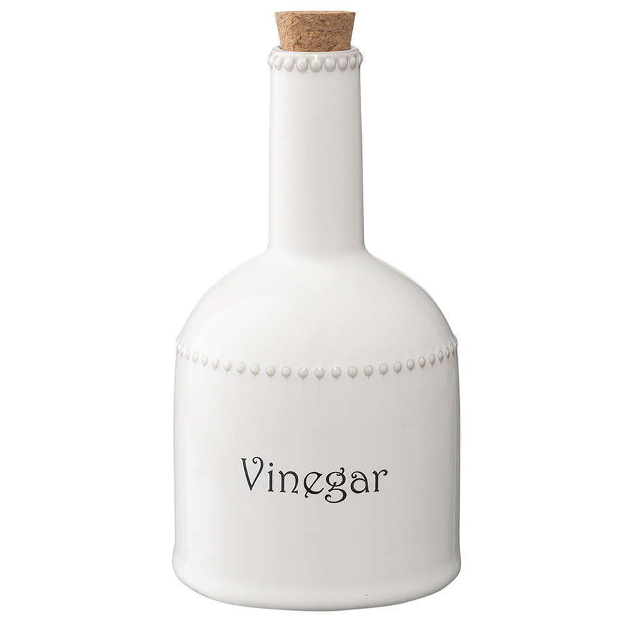 Бутылка для уксуса Kitchen Spirit white, 9 см, 17 см, 250 мл, Фарфор, Tkano, Россия