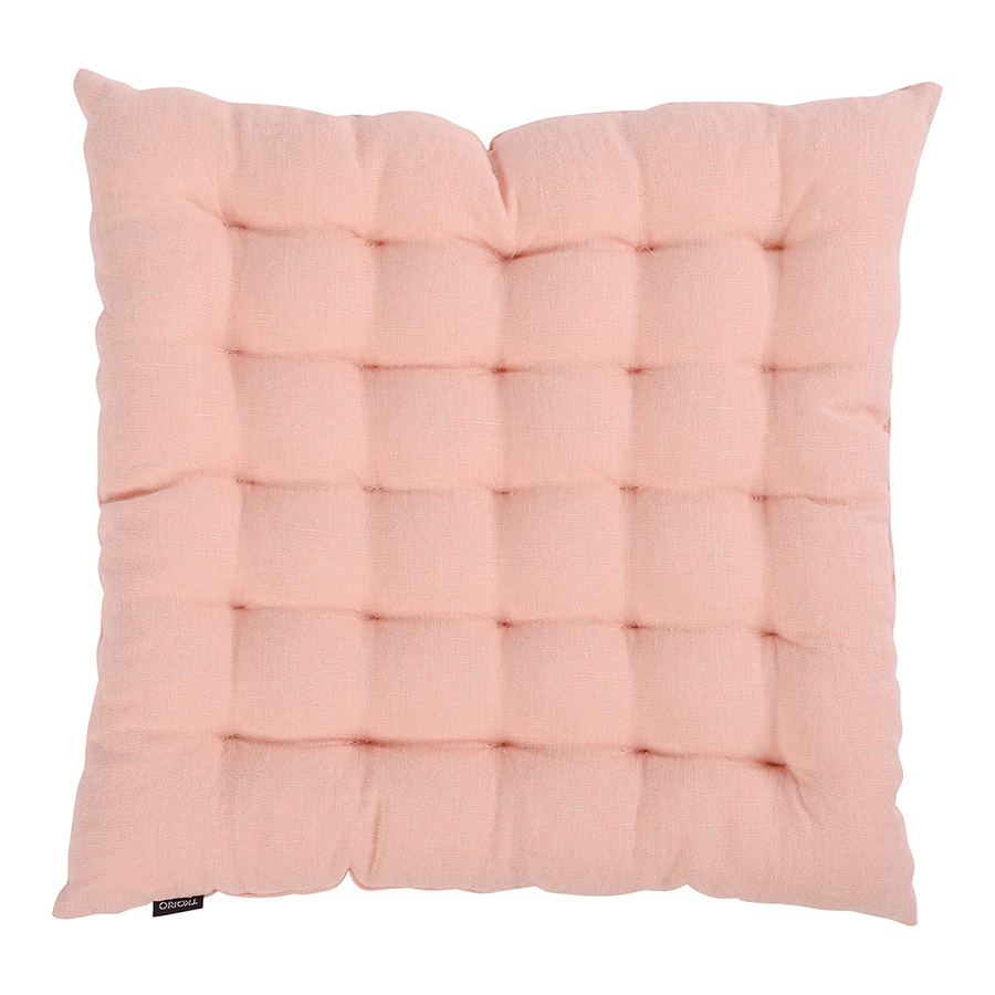 Подушка на стул Essential linen powdery pink 40х40, 40х40 см, Полиэстер, Лён, Tkano, Россия, Essential
