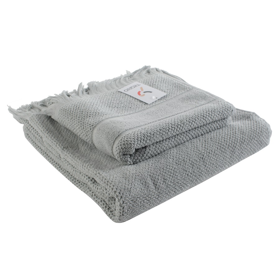Полотенце Essential Fringe grey, 50x90 см, Хлопок, Tkano, Россия, Essential