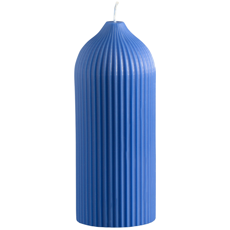 Свеча Edge candle bright blue 17, 9 см, 17 см, Воск, Парафин, Tkano, Россия
