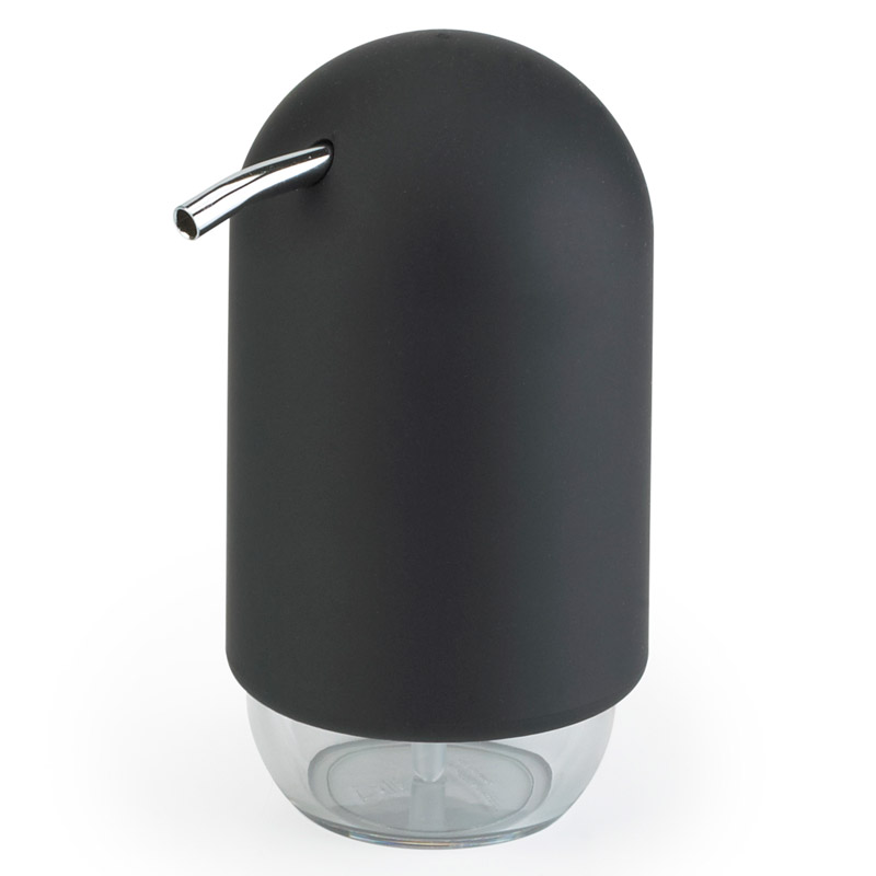 Диспенсер для мыла Touch black, 14 см, 230 мл, 7 см, Пластик, Umbra, Канада