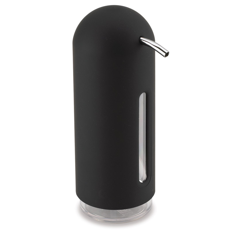 Диспенсер для мыла Penguin black, 19 см, 6 см, Пластик, Umbra, Канада