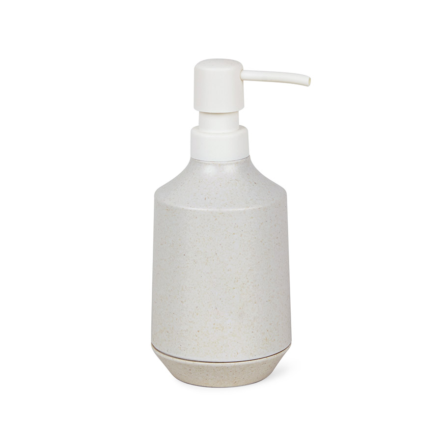 Диспенсер для жидкого мыла Fiboo white, 19 см, 240 мл, 8 см, Бамбуковое волокно, Umbra, Канада