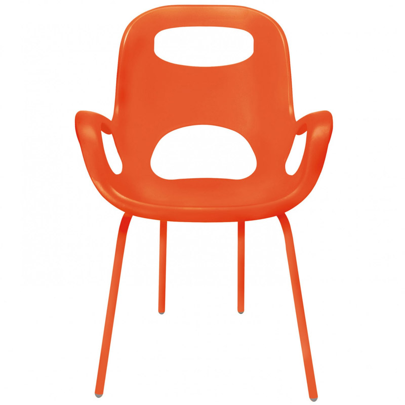Дизайнерский стул Oh Chair orange, 61х61 см, 86 см, Нерж. сталь, Пластик, Umbra