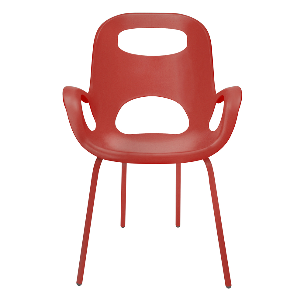 Дизайнерский стул Oh Chair red, 61х61 см, 86 см, Нерж. сталь, Пластик, Umbra