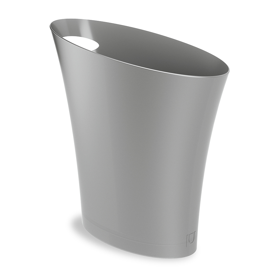 Контейнер мусорный Skinny Silver, 34х15 см, 33 см, 7,5 л, Пластик, Umbra, Канада, Skinny