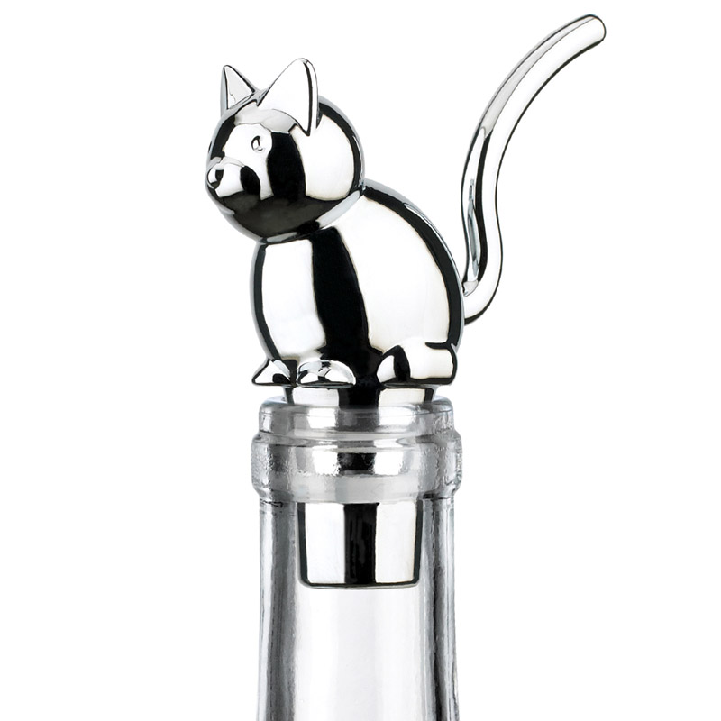 Пробка для бутылки Menagerie cat, 8 см, 18х8 см, Металл, Umbra, Канада
