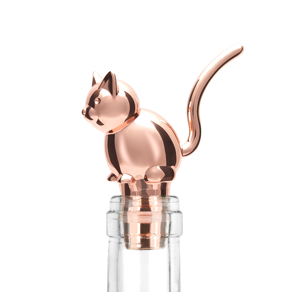 Пробка для бутылки Menagrie cat, 8x5 см, Нерж. сталь, Umbra, Канада