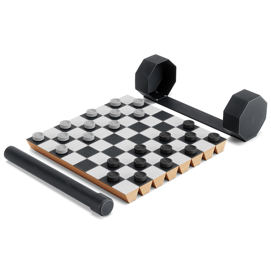 Шахматы и шашки Rolz, 11 см, 36 см, Кожа, Бук, Umbra, Канада