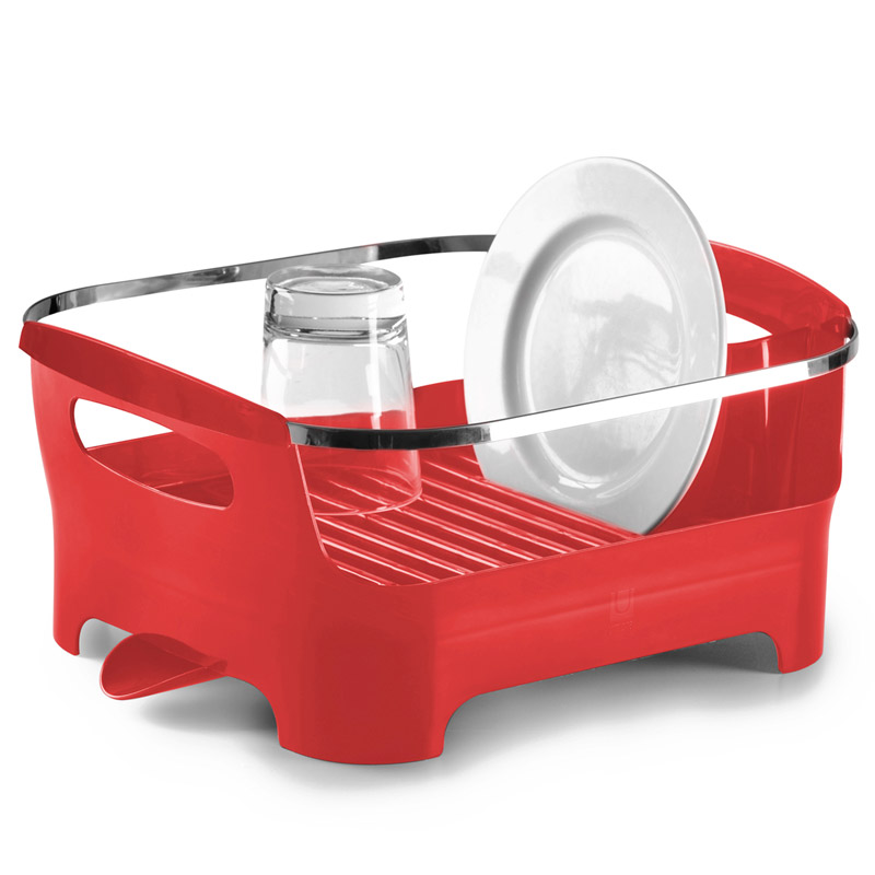 Сушилка для посуды Basin Red, 40х34 см, 19 см, Пластик, Umbra, Канада
