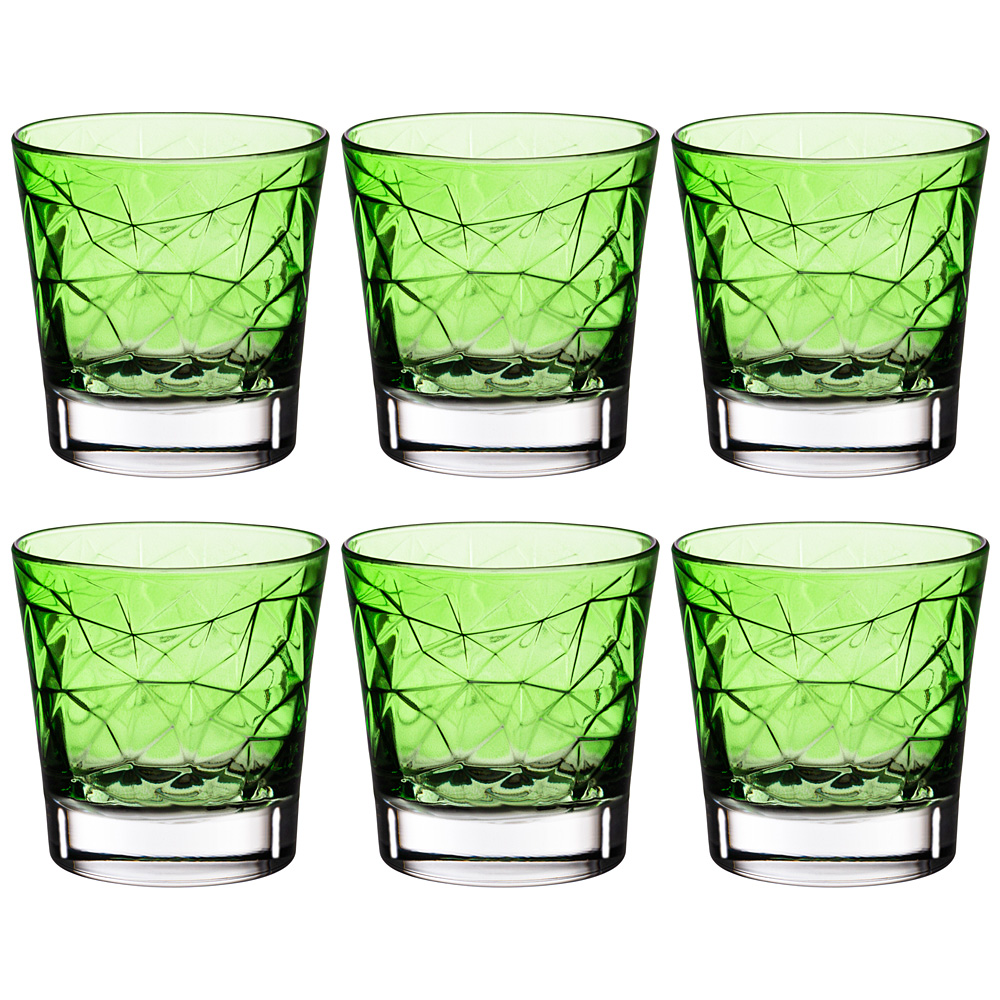 Набор стаканов Dolomiti Green 290, 6 шт., 27х18 см, 290 мл, 11 см, Стекло, Vidivi, Италия