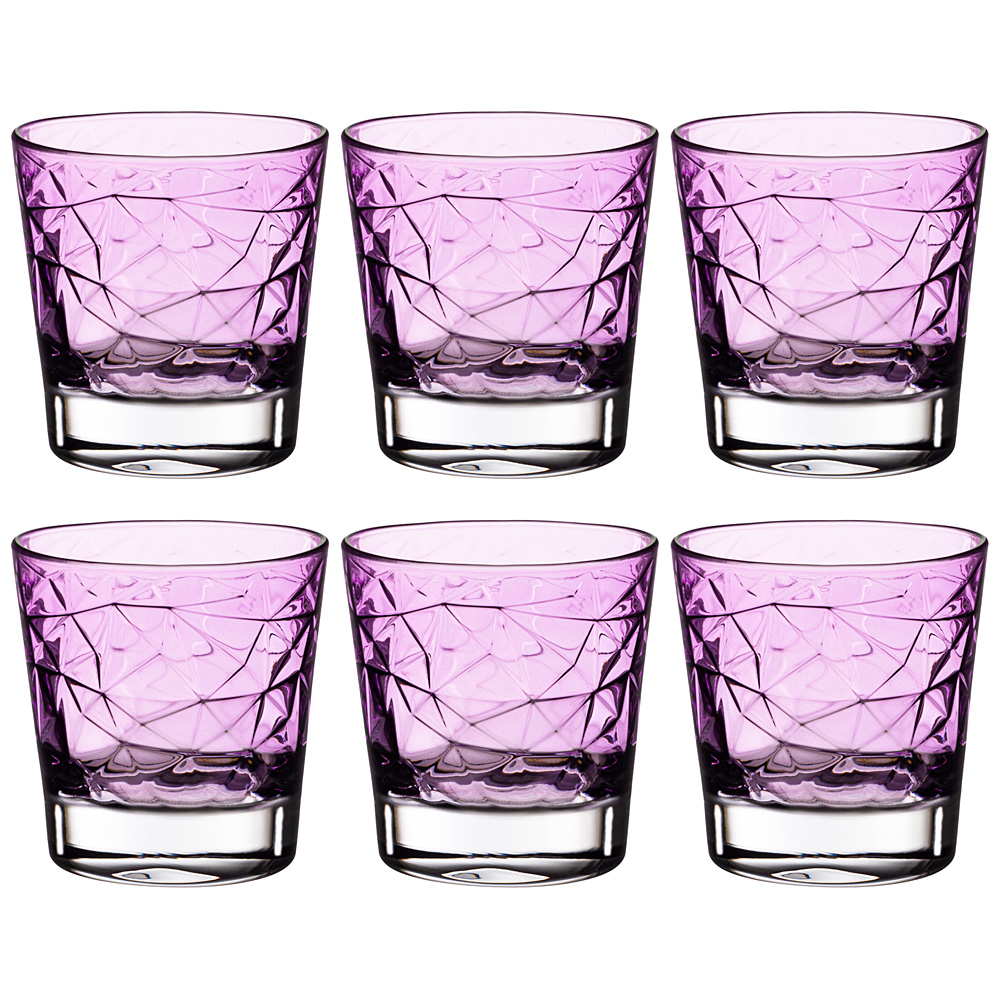 Набор стаканов Dolomiti Purple 290, 6 шт., 27х18 см, 290 мл, 11 см, Стекло, Vidivi, Италия